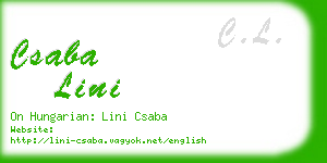 csaba lini business card